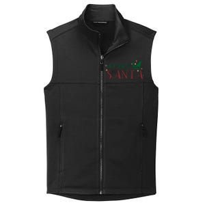 Cute Here Comes Santa Claus Sleigh Christmas Holiday Season Gift Collective Smooth Fleece Vest