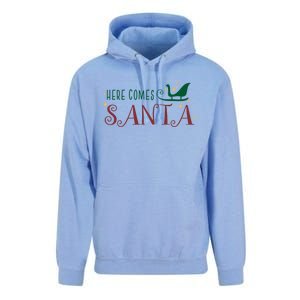 Cute Here Comes Santa Claus Sleigh Christmas Holiday Season Gift Unisex Surf Hoodie