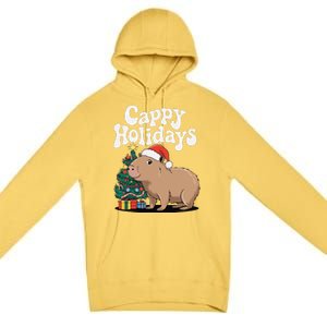 Cappy Holidays Capybara Christmas Premium Pullover Hoodie