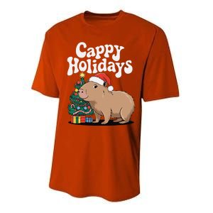 Cappy Holidays Capybara Christmas Performance Sprint T-Shirt