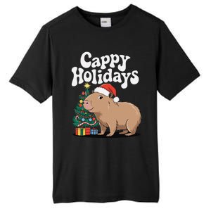 Cappy Holidays Capybara Christmas Tall Fusion ChromaSoft Performance T-Shirt