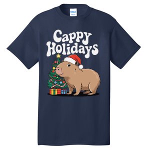 Cappy Holidays Capybara Christmas Tall T-Shirt