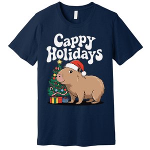 Cappy Holidays Capybara Christmas Premium T-Shirt