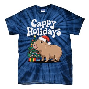 Cappy Holidays Capybara Christmas Tie-Dye T-Shirt