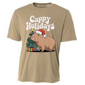 Cappy Holidays Capybara Christmas Cooling Performance Crew T-Shirt