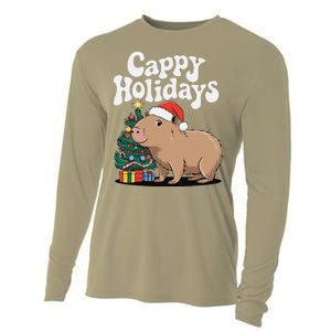 Cappy Holidays Capybara Christmas Cooling Performance Long Sleeve Crew