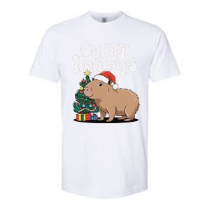 Cappy Holidays Capybara Christmas Softstyle CVC T-Shirt