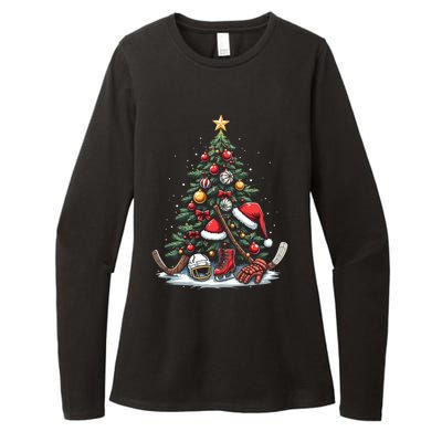 Christmas Hockey Cool Gift Womens CVC Long Sleeve Shirt