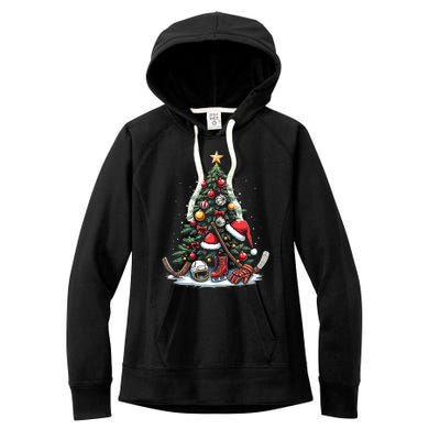 Christmas Hockey Cool Gift Women's Fleece Hoodie