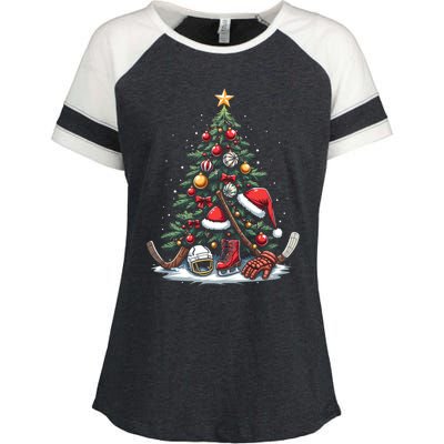 Christmas Hockey Cool Gift Enza Ladies Jersey Colorblock Tee