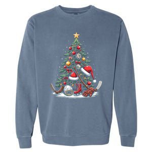 Christmas Hockey Cool Gift Garment-Dyed Sweatshirt