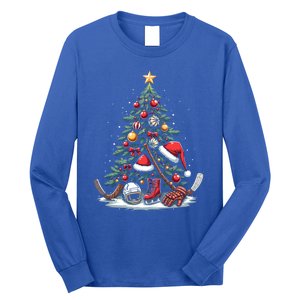 Christmas Hockey Cool Gift Long Sleeve Shirt