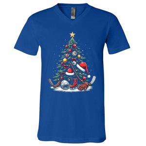 Christmas Hockey Cool Gift V-Neck T-Shirt