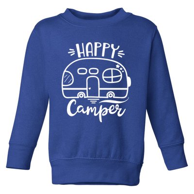 Cute Happy Camper Graphics Or Cute Gift Toddler Sweatshirt