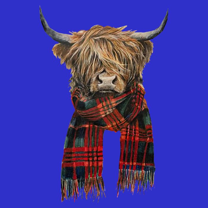 Cute Highland Cow Wearing Buffalo Plaid Scarf Farming Farmer  16 in Basic Backpack