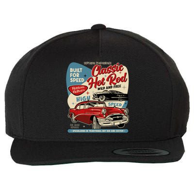 Classic Hotrod Wool Snapback Cap