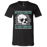 Cyber Hacker, Computer Security Expert, Cybersecurity V-Neck T-Shirt