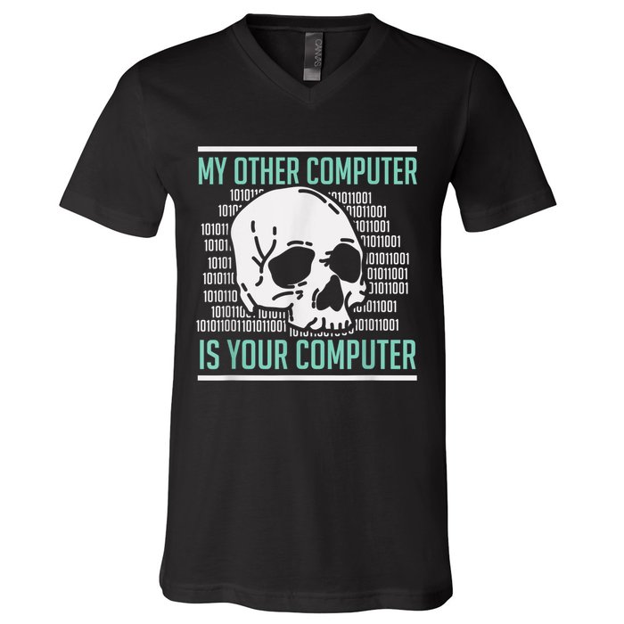 Cyber Hacker, Computer Security Expert, Cybersecurity V-Neck T-Shirt