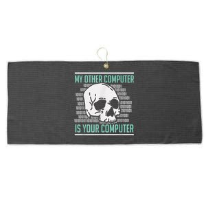 Cyber Hacker, Computer Security Expert, Cybersecurity Large Microfiber Waffle Golf Towel