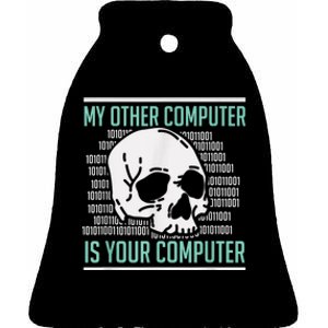 Cyber Hacker, Computer Security Expert, Cybersecurity Ceramic Bell Ornament