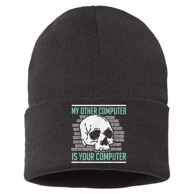 Cyber Hacker, Computer Security Expert, Cybersecurity Sustainable Knit Beanie