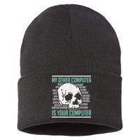 Cyber Hacker, Computer Security Expert, Cybersecurity Sustainable Knit Beanie