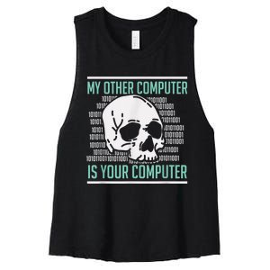 Cyber Hacker, Computer Security Expert, Cybersecurity Women's Racerback Cropped Tank