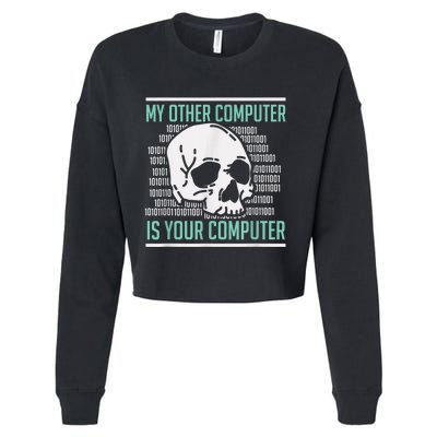 Cyber Hacker, Computer Security Expert, Cybersecurity Cropped Pullover Crew