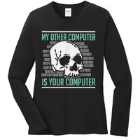 Cyber Hacker, Computer Security Expert, Cybersecurity Ladies Long Sleeve Shirt