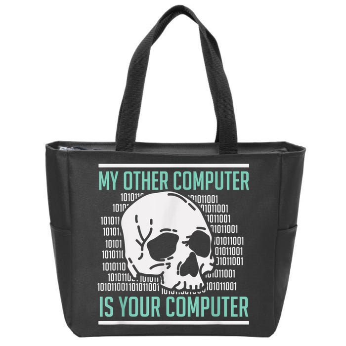 Cyber Hacker, Computer Security Expert, Cybersecurity Zip Tote Bag