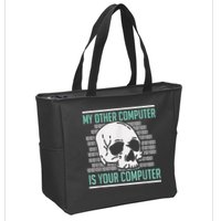 Cyber Hacker, Computer Security Expert, Cybersecurity Zip Tote Bag