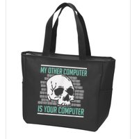Cyber Hacker, Computer Security Expert, Cybersecurity Zip Tote Bag