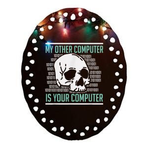 Cyber Hacker, Computer Security Expert, Cybersecurity Ceramic Oval Ornament