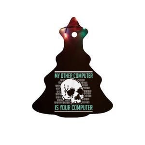 Cyber Hacker, Computer Security Expert, Cybersecurity Ceramic Tree Ornament