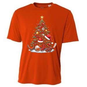 Christmas Hockey Cool Gift Cooling Performance Crew T-Shirt