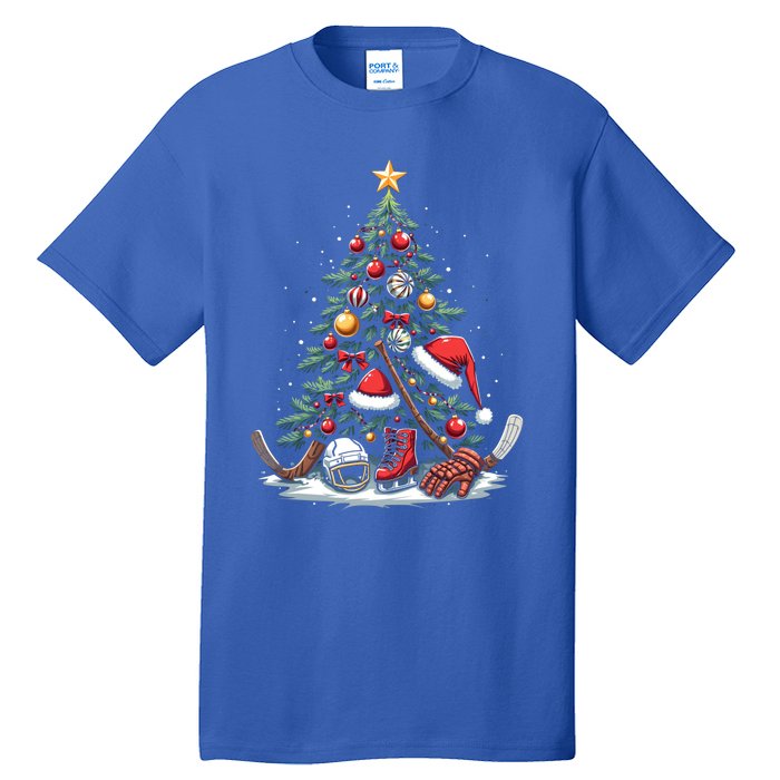 Christmas Hockey Cool Gift Tall T-Shirt