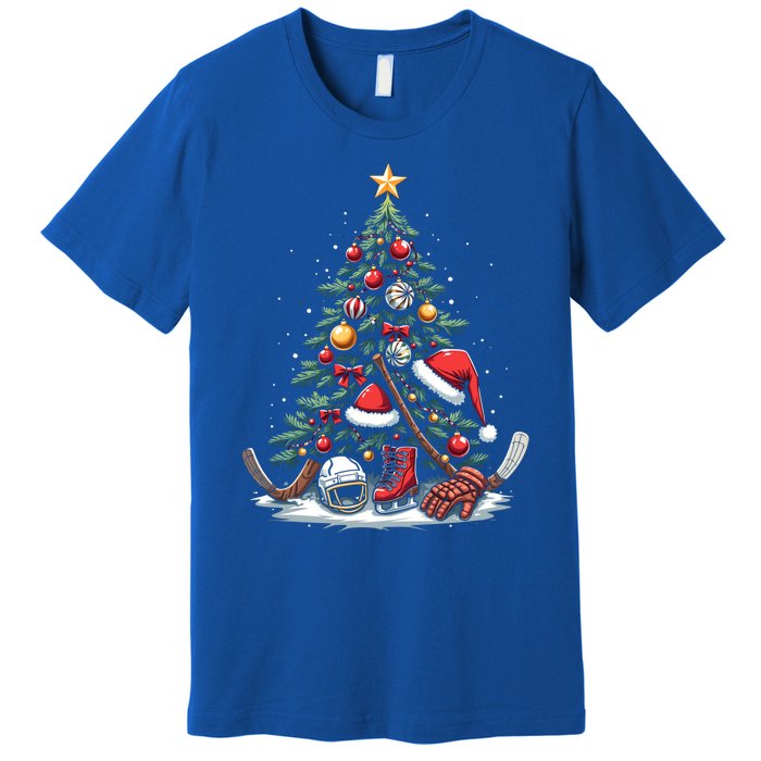 Christmas Hockey Cool Gift Premium T-Shirt