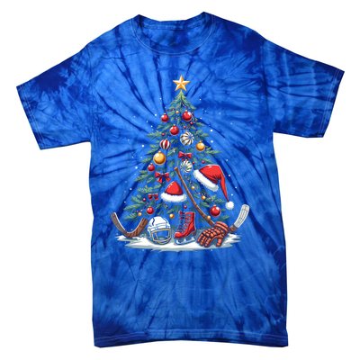 Christmas Hockey Cool Gift Tie-Dye T-Shirt