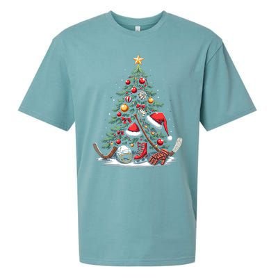 Christmas Hockey Cool Gift Sueded Cloud Jersey T-Shirt