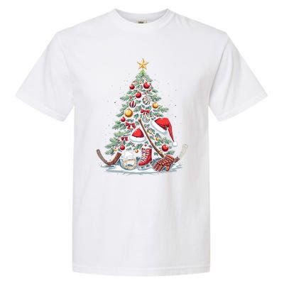 Christmas Hockey Cool Gift Garment-Dyed Heavyweight T-Shirt