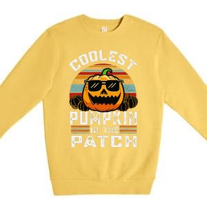 Childrens Halloween Coolest Pumpkin In Patch Premium Crewneck Sweatshirt