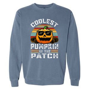 Childrens Halloween Coolest Pumpkin In Patch Garment-Dyed Sweatshirt