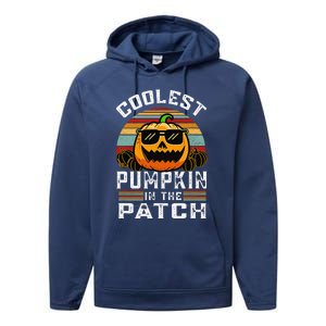 Childrens Halloween Coolest Pumpkin In Patch Performance Fleece Hoodie