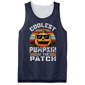 Childrens Halloween Coolest Pumpkin In Patch Mesh Reversible Basketball Jersey Tank