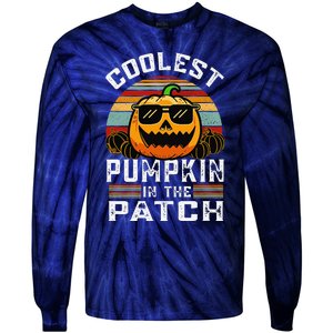 Childrens Halloween Coolest Pumpkin In Patch Tie-Dye Long Sleeve Shirt