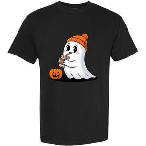 Cute Halloween Coffee Ghost Pumpkin Fall Vibes Garment-Dyed Heavyweight T-Shirt