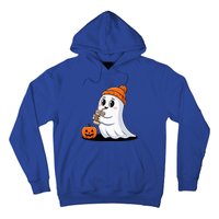 Cute Halloween Coffee Ghost Pumpkin Fall Vibes Hoodie