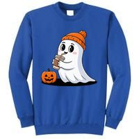 Cute Halloween Coffee Ghost Pumpkin Fall Vibes Tall Sweatshirt