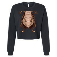 Cool Headless Cockroach Funny Lazy Halloween Costume Gift Cropped Pullover Crew