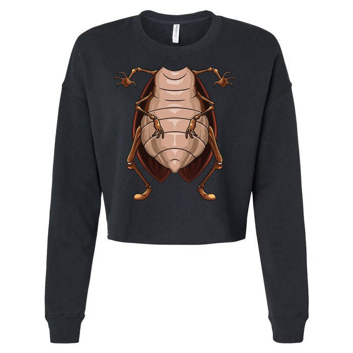 Cool Headless Cockroach Funny Lazy Halloween Costume Gift Cropped Pullover Crew